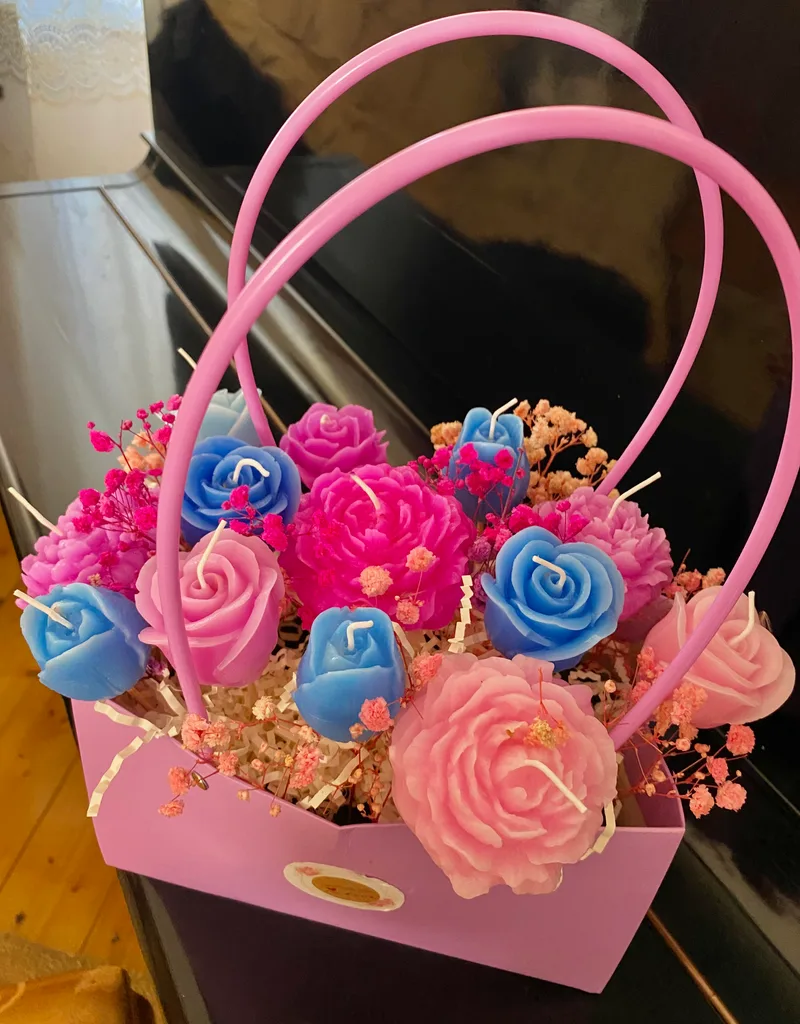 ხელნაკეთი სანთლის თაიგული