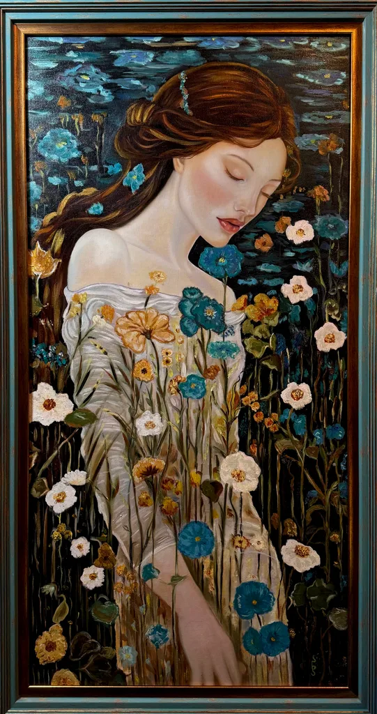 ყვავავილებში ჩაძირული