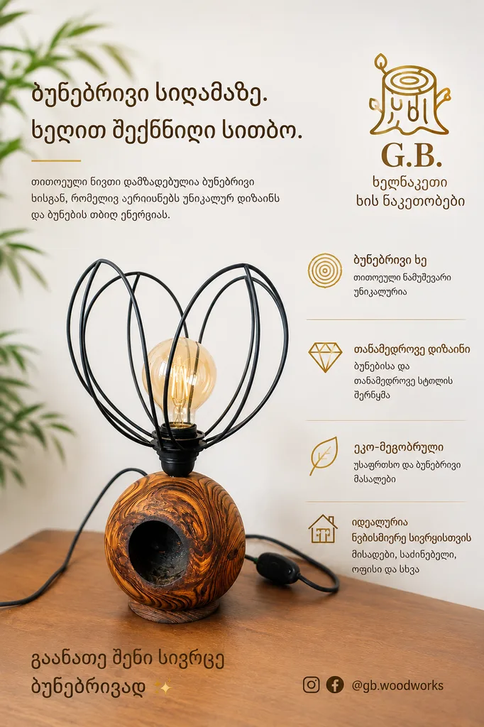 ხის სანათი