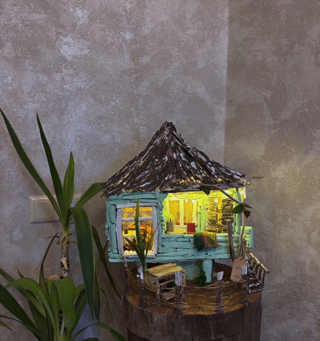 ხელნაკეთი ხის ოდა