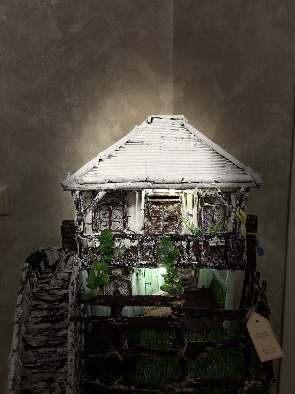 ხელნაკეთი ხის სახლი