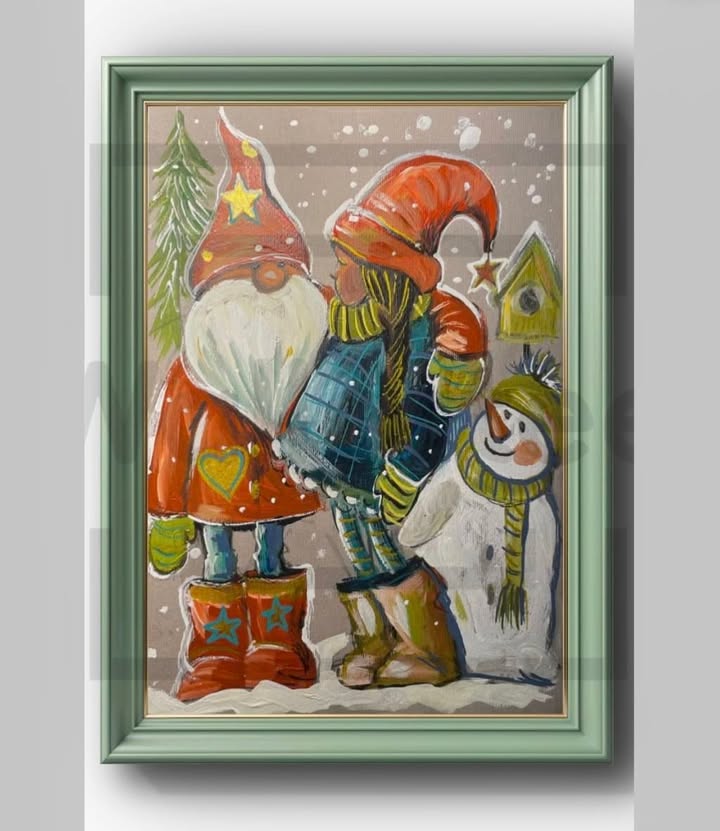 snow man and friends